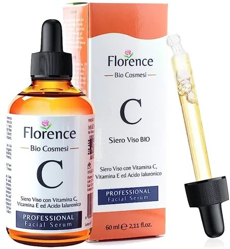 Bio Florence grand 60ml serum visage a la vitamine c/e + acide hyaluronique pur 100% bio