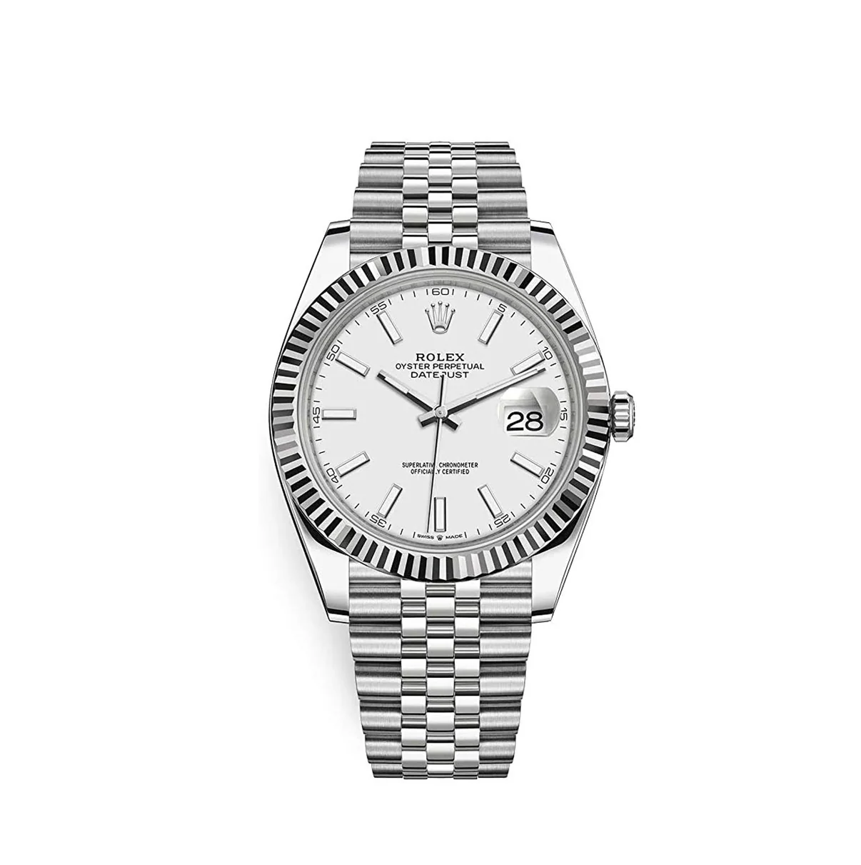 ROLEX - Datejust 41 Blanc Jubilé Pour Homme