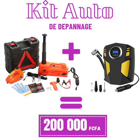 Cric Électrique Multifonction  5T + Compresseur portable