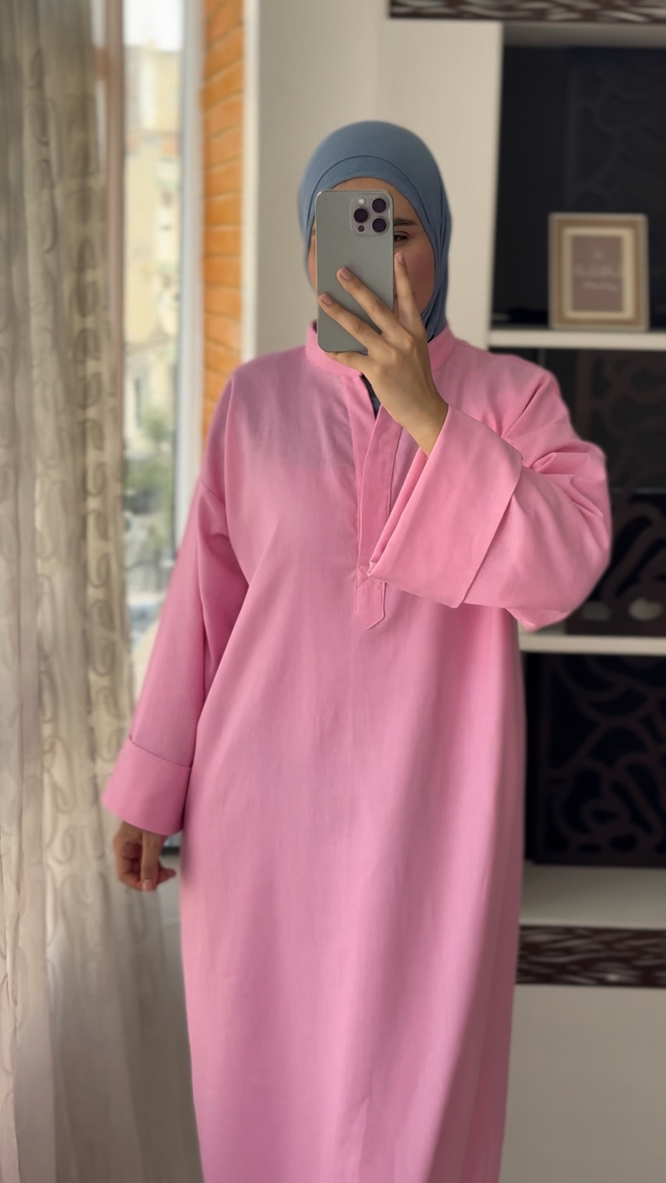 Pink Linen Dress