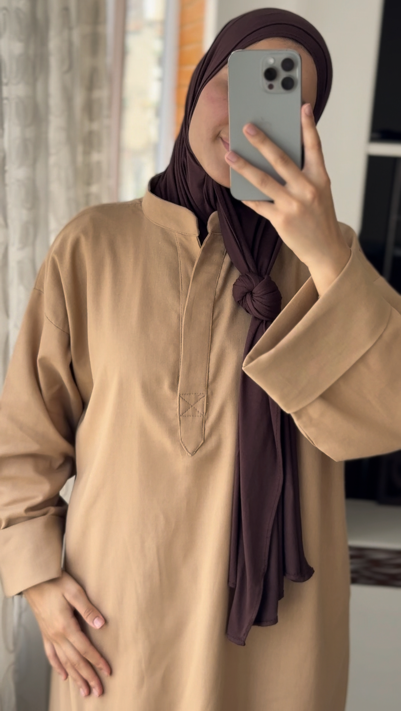 Beige linen Dress