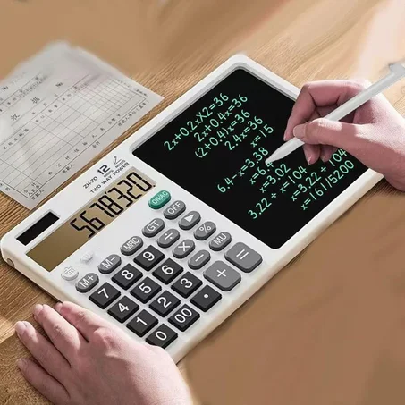 آلة حاسبة ذكية مع شاشة كتابةLCD | 2 في 1