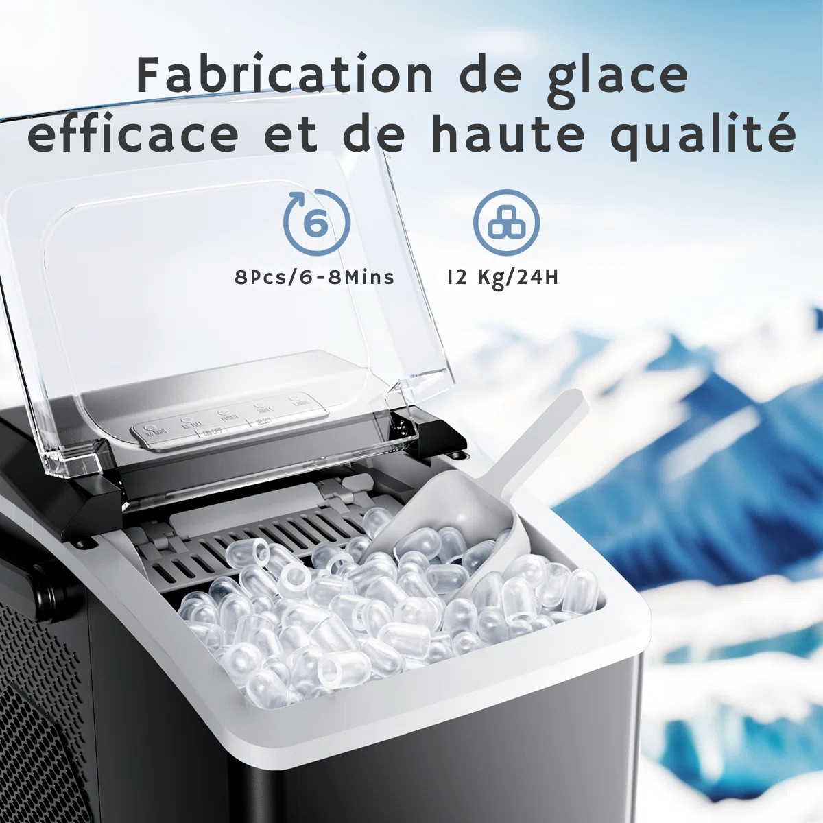 Machine à glaçons portable – 2 tailles de glaçons en forme de balles