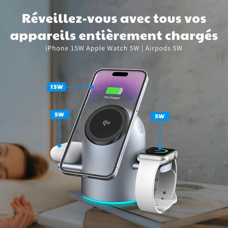 Chargeur sans fil 3-en-1