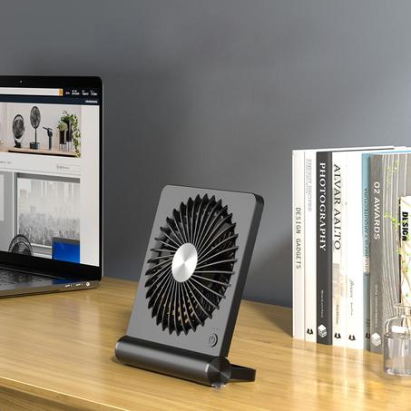 Mini Ventilateur USB Rechargeable Silencieux Bureau Puissant Vent pour Maison Chambre Camping Voyage