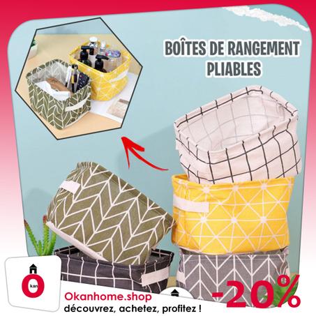 Pack de 6 Boîtes De Rangement Polyvalentes Pliables