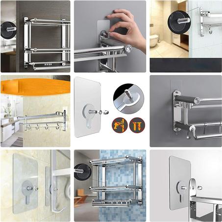 Vis d'Accrochage Mural Sans Perforation Multifonction Mobile Pour Cuisine Et Salle De Bain