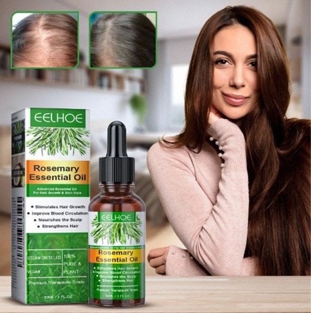 زيت إكليل الجبل (الروزماري) مصمم لتنظيف فروة الرأس بعمق، وتحفيز نمو الشعر، ومنع التساقط