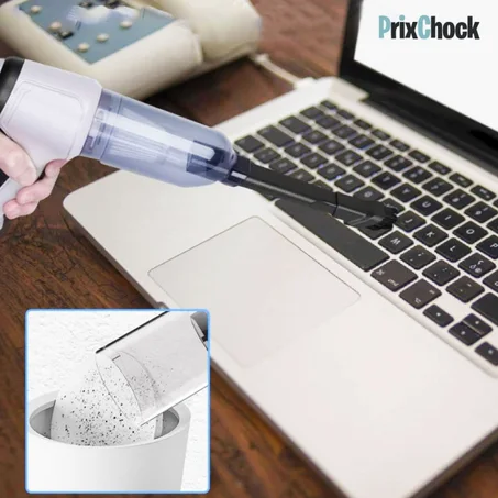 منفاخ هواء صغير محمول لاسلكي للسيارة والمنزل، ثنائي الاستخدام، مع بطارية مدمجة.