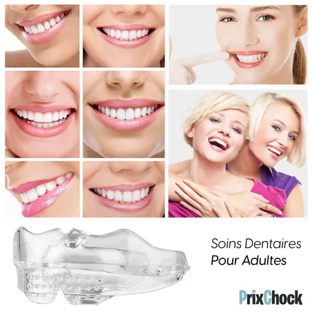 مصحح تقويم الأسنان من السيليكون الشفاف لتقويم الأسنان. (3 قطع)