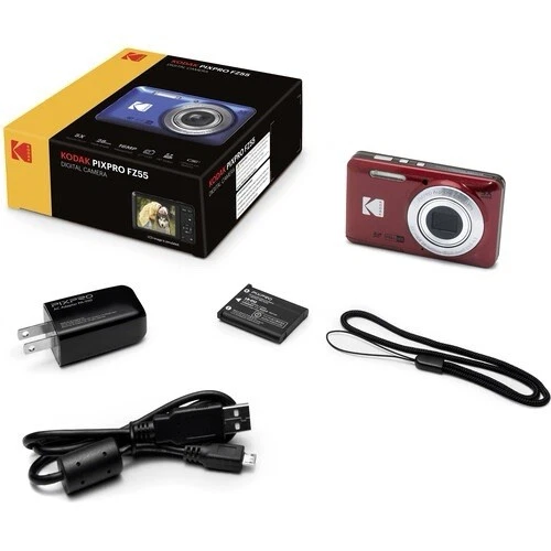 Kodak PIXPRO FZ55 16MP Compact Digital Camera - Red