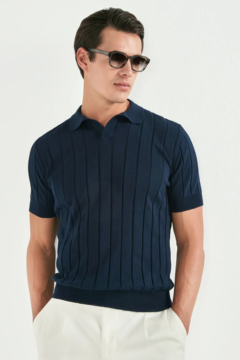 The Amalfi Ribbed Knit Polo