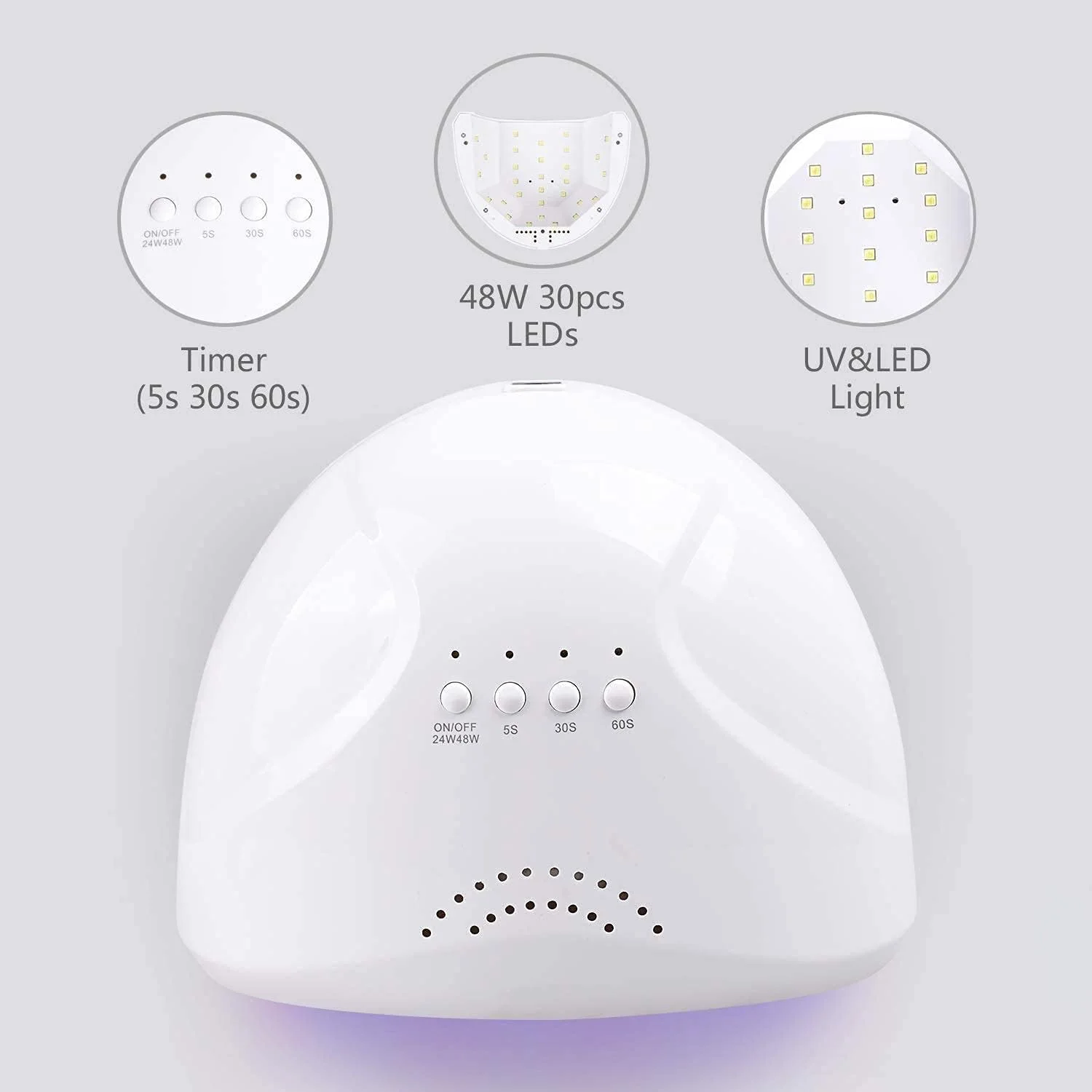 مجفف أظافر LED & UV احترافي لتجفيف الجل بسرعة – جودة عالية للاستخدام المنزلي والصالونات