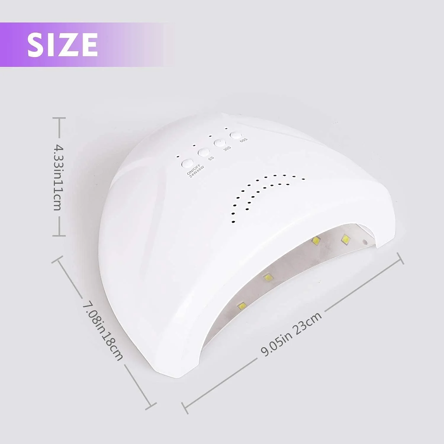 مجفف أظافر LED & UV احترافي لتجفيف الجل بسرعة – جودة عالية للاستخدام المنزلي والصالونات