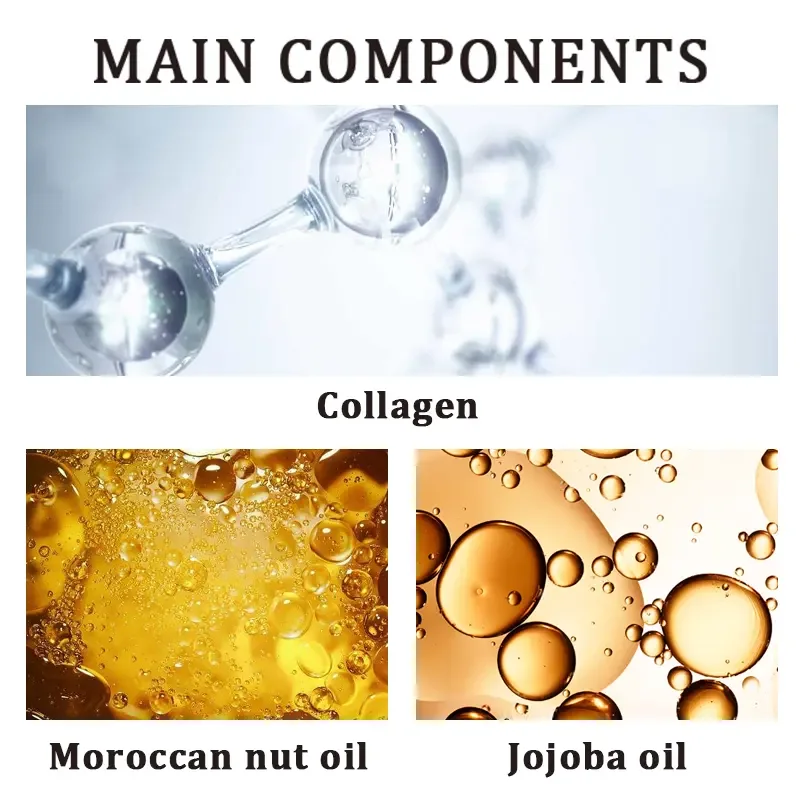 قناع الشعر بزيت الجوجوبا والأرغان مع الكولاجين – ترطيب عميق وتقوية للشعر الجاف والتالف