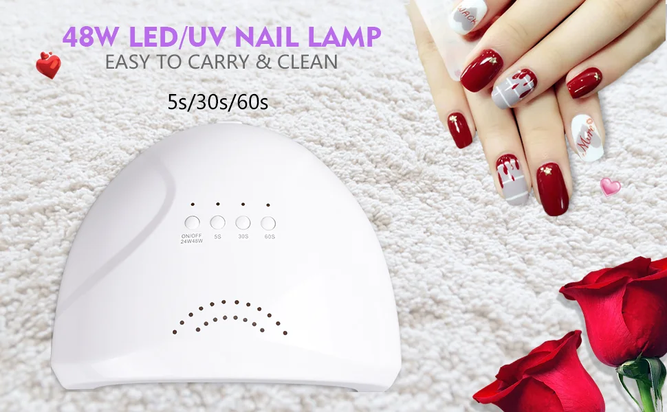 مجفف أظافر LED & UV احترافي لتجفيف الجل بسرعة – جودة عالية للاستخدام المنزلي والصالونات