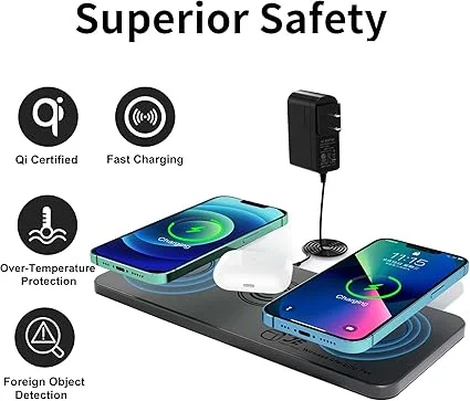 CHARGEUR SANS FIL POUR 3  SMART PHONE