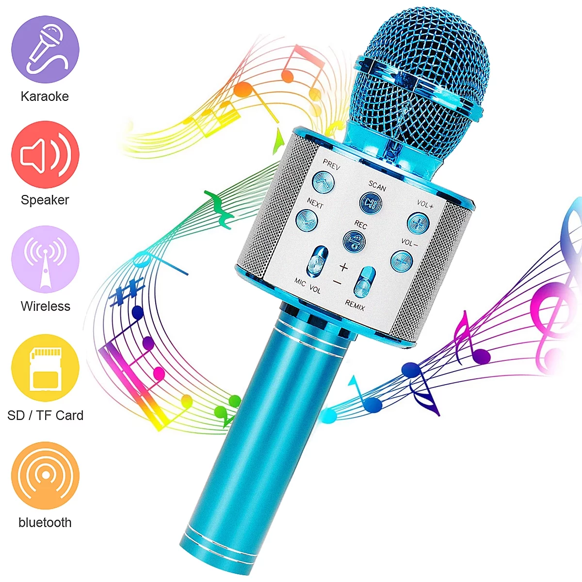 MICROPHONE 858 AVEC HAUT PARLEUR