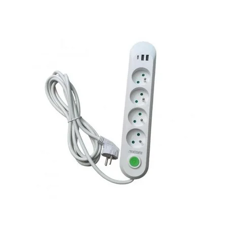 Multiprise Rallonge – 4 Prises + 2 Ports USB + 1 Port Type-C
