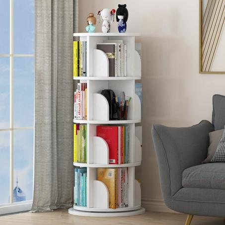 رف كتب دائري عصري