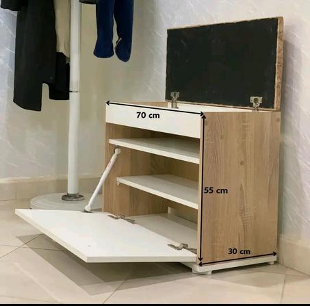 صندوق تخزين الأحذية مع مقعد مريح