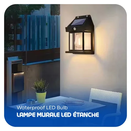 Lampe Murale LED Étanche à Énergie Solaire