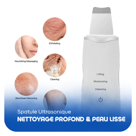 Spatule Ultrasonique pour Nettoyage Profond & Peau Lisse
