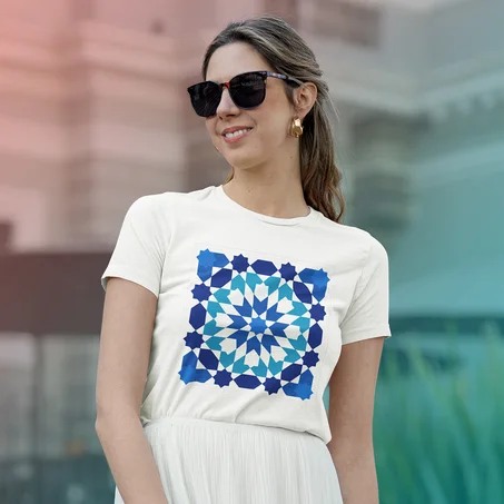 Moroccan Zellij Blue T-shirt