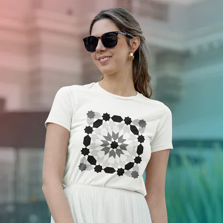 Moroccan Zellij Black & White T-shirt