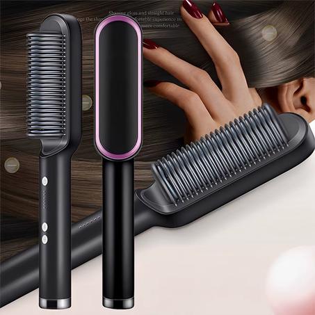 Electric hair straightener brush فرشاة فرد الشعر الكهربائية