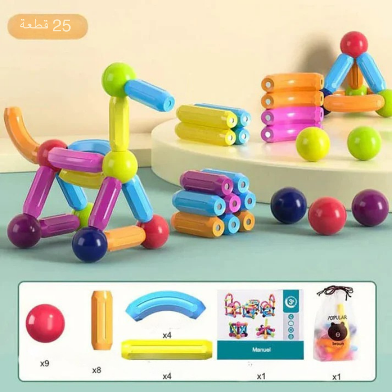 Blox™ -لعبة البناء المغناطيسية مونتيسوري