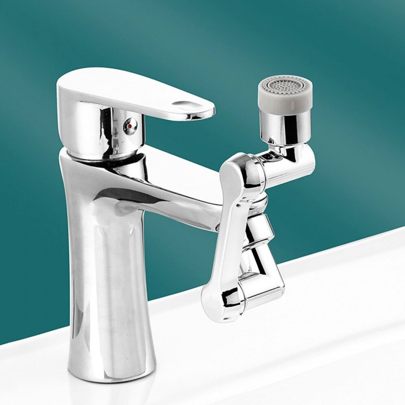 Robinet Magic pivotant à 1080° INOX avec filtre anti-éclaboussures