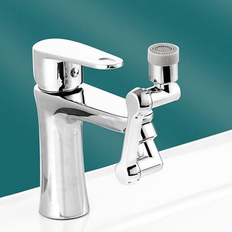 Robinet Magic pivotant à 1080° INOX avec filtre anti-éclaboussures