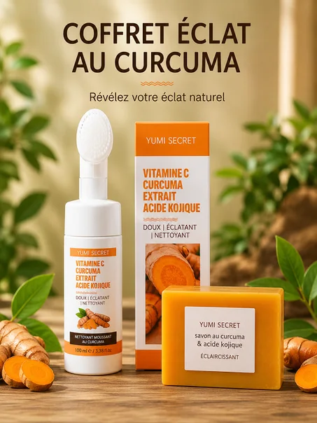 SAVON ÉCLAIRCISSANT AU CURCUMA RTS, MOUSSE NETTOYANTE POUR LE VISAGE AVEC ACIDE KOJIQUE, VITAMINE C, SOIN DU VISAGE ANTI-ÂGE À BASE DE PLANTES
