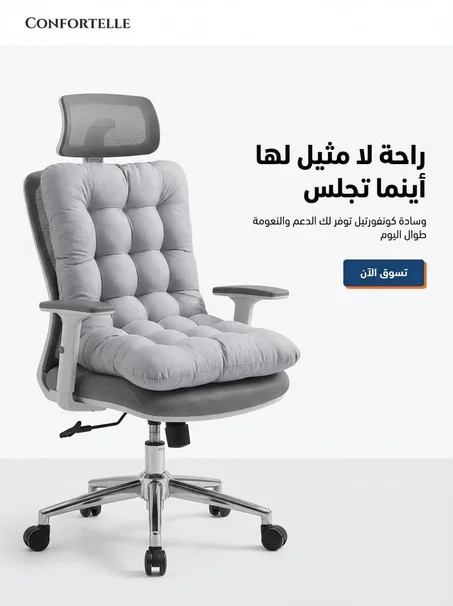 وسادة كرسي فاخرة و سميكة -مصنوعة من قماش عالي الجودة.