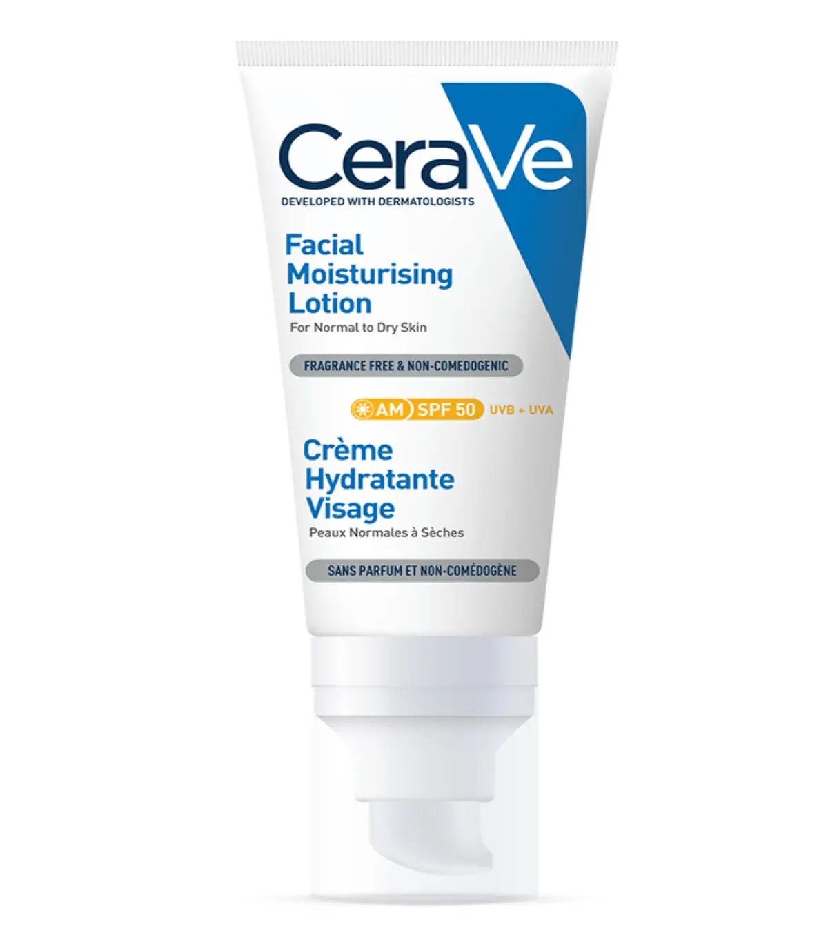 CeraVe Crème Hydratante Visage Peau Normale à Sèche Spf50 – 52ml