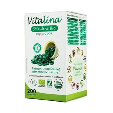 VITALINA – Spiruline Bio Et Naturelle – 200 Comprimés