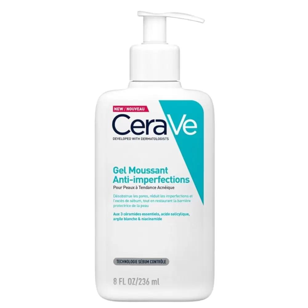 CeraVe Gel Moussant Nettoyant Anti-Imperfections Peau à Tendance Acnéique – 236ml