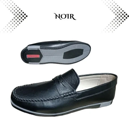 R333 Mocassin Cuir NOIR