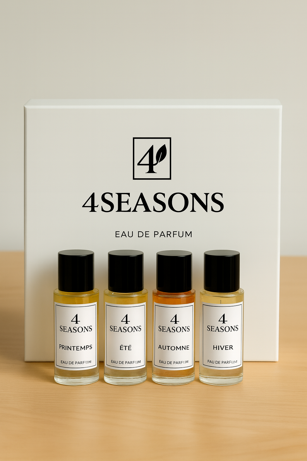 4 flacons (30ml chacun) représentant chaque saison