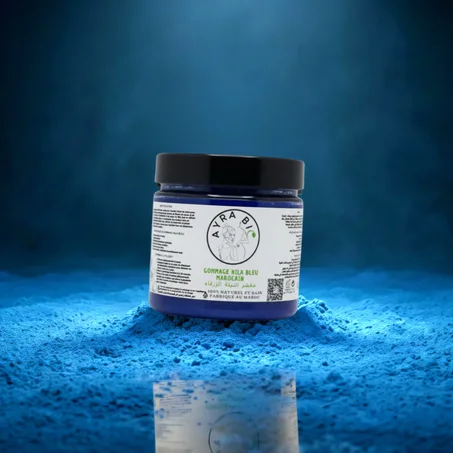 مقشر النيلة الزرقاء المغربي . Gommage Nila bleu marocain