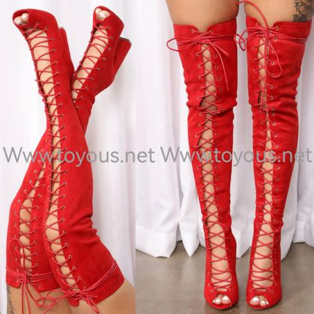 Sandales botte à lacets à talon