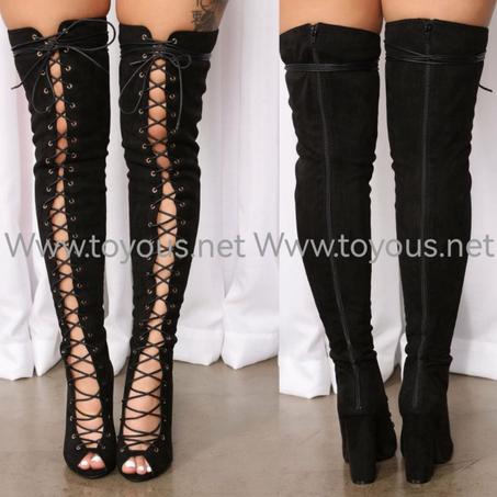 Sandales botte à lacets à talon