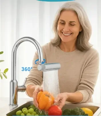 صنبور دوّار  غسل أسهل وتوفير في الماء لمطبخك