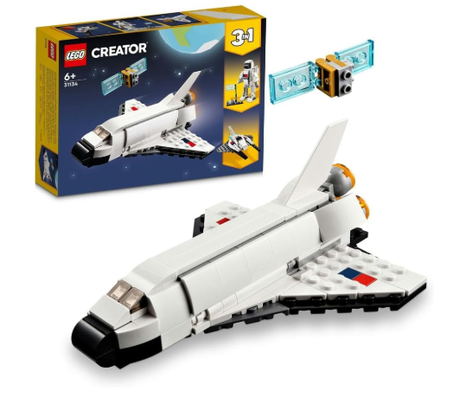 مجموعة مركبة فضائية 31134 من LEGO Creator؛ يمكن إعادة بنائها لابتكار شخصية رائد فضاء أو سفينة فضاء؛ هدية رمضان للأطفال بعمر 6 سنوات أو أكثر من محبّي الألعاب العلمية ولعب الفضاء (144 قطعة)