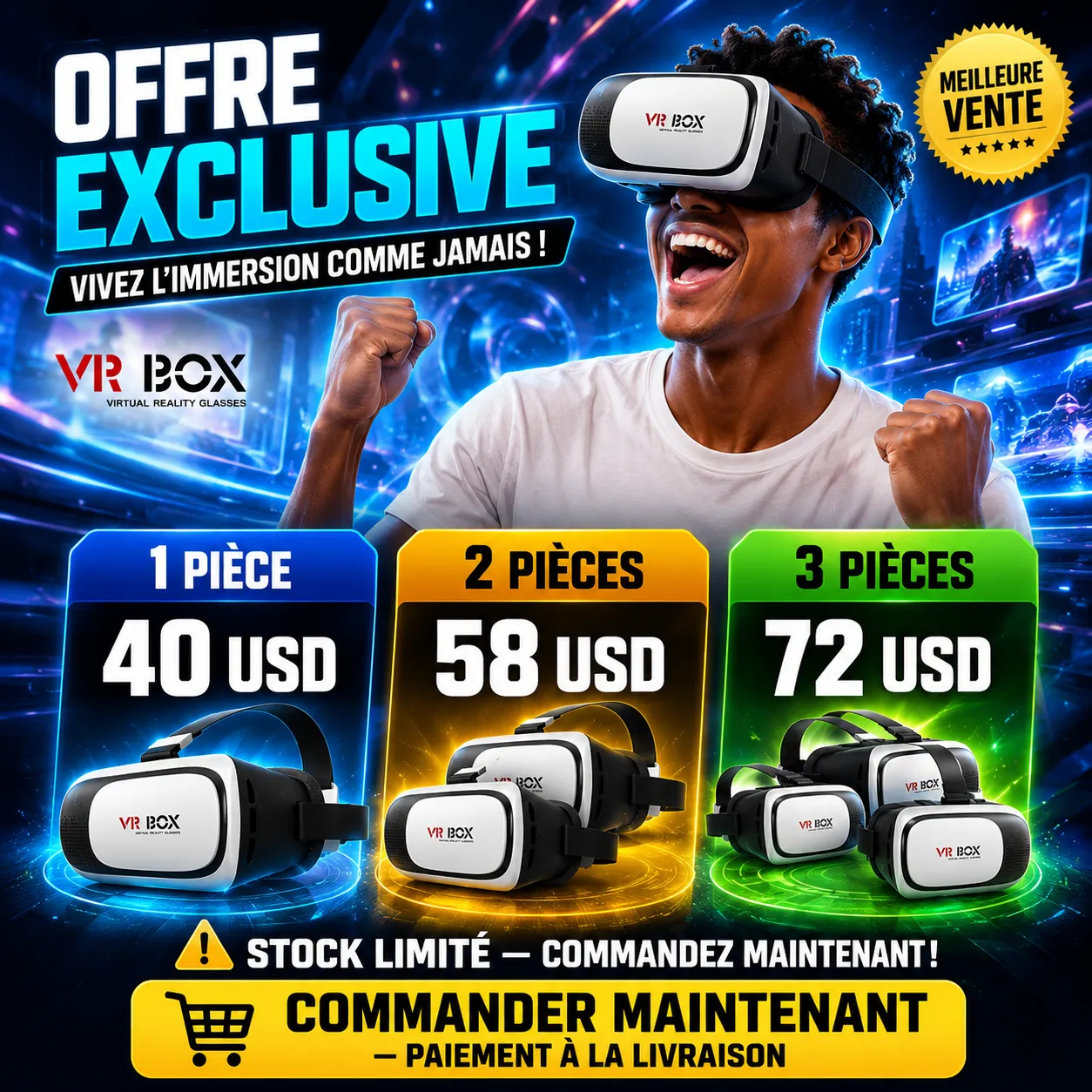 Lunettes de Réalité Virtuelle 3D