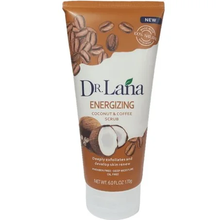 Lana Natural دكتور. مقشر لانا منشط لجوز الهند والقهوة 170 جرام