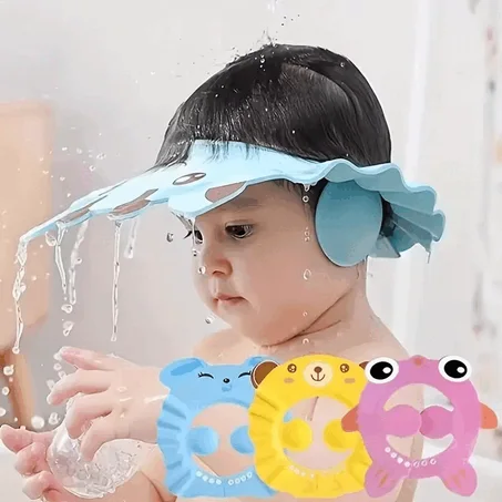 Bonnet pour bébé qui se lave les cheveux  قبعة للطفل غسل الشعر الاستحمام حمام حماية لينة