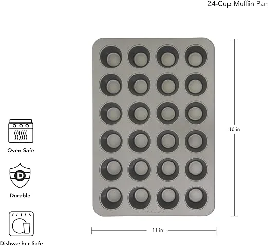 قالب ميني موفين وميني كيك احترافي 24 عين من KitchenAid