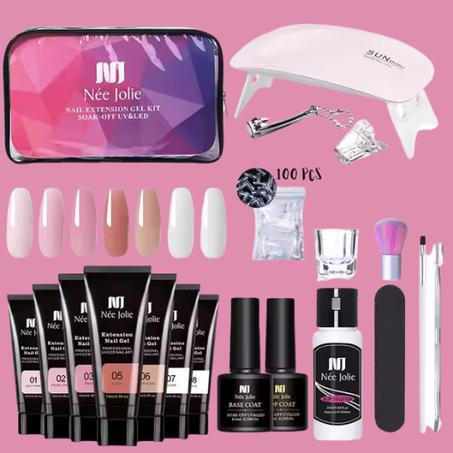 Kit Complet d'Extension d'Ongles en Gel 7 couleurs